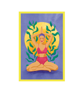 Hareket ve Denge – Yoga & Spor Konseptli Tasarım Kartlar  10x15 cm (Siyah-Beyaz-Mavi-Füme-Kırmızı)