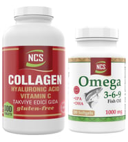 Ncs Collagen Hyaluronic Acid 300 Tablet + Ncs Omega 3-6-9-200 Kapsül (Renksiz)
