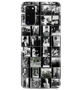 Samsung Galaxy S20 Fe Kılıf Desenli Silikon Güzel Kılıf Atatürk Kolaj 1330