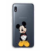 Samsung Galaxy A10   Kamera Korumalı  Kapak Mickey Mouse Tasarımlı  Şeffaf Kılıf