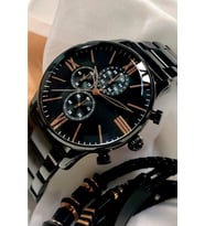 erkek  Çelik kasa analog Kol Saati