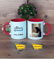 Matematik Öğretmeni Kupa Bardak Kırmızı Fotoğraflı Matematik Öğretmenine Hediye