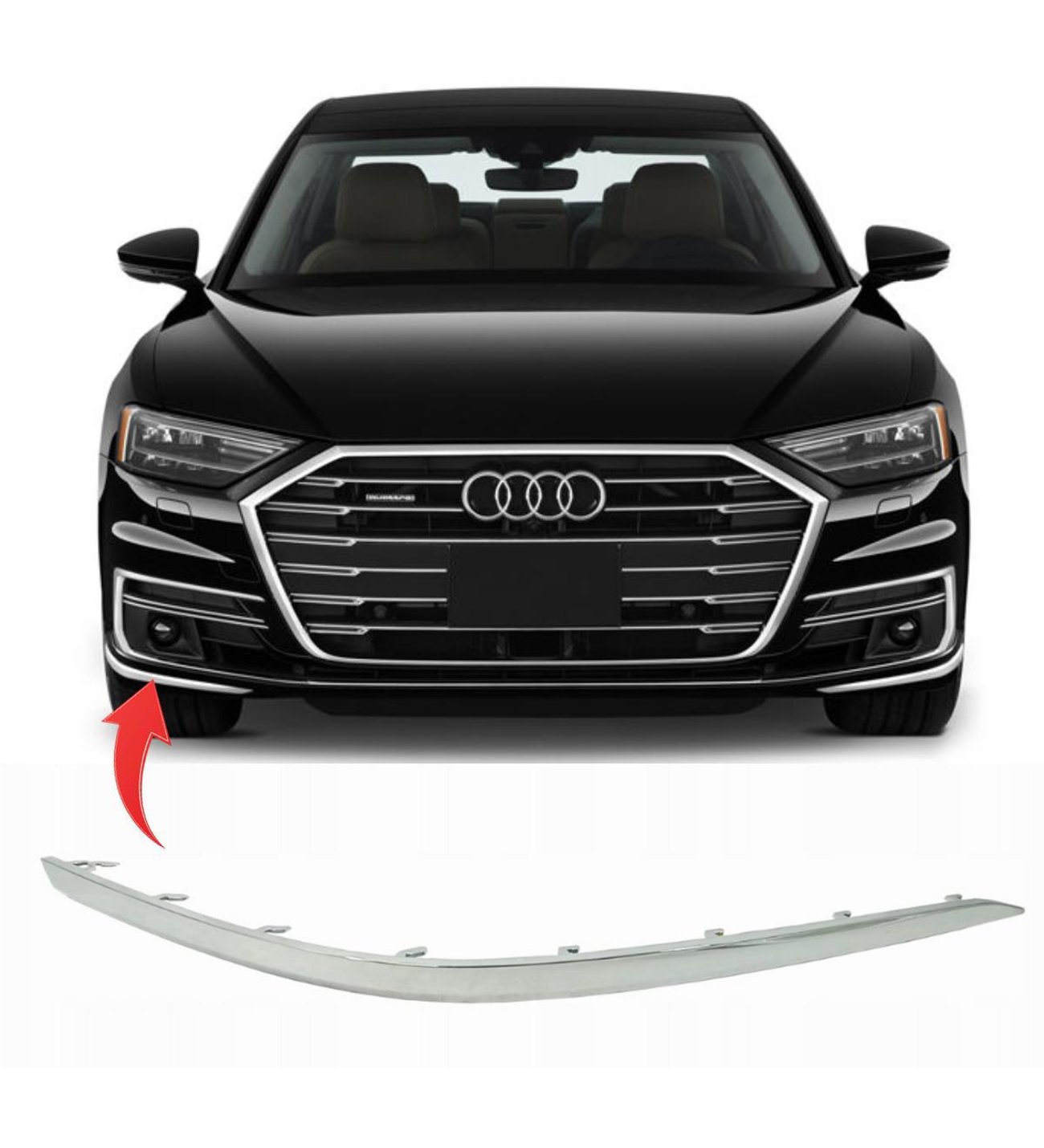 Audi A8 Ön Tampon Nikelajı Sağ 2018-2022 4N0853334