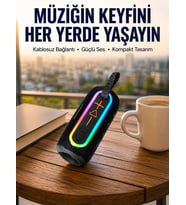 Yüksek Ses Kaliteli Kablosuz Hoparlör LED Işıklı Yeni Nesil