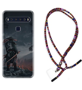 TCL 10L 10 Plus 10SE 20E 20SE 30 L7 Kılıf Boyun Asklı Rasta Silikon Warrior 1653