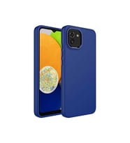 Samsung Galaxy A03 Uyumlu Kılıf Metal Çerçeve ve Buton Tasarımlı Silikon Zore Luna Kapak