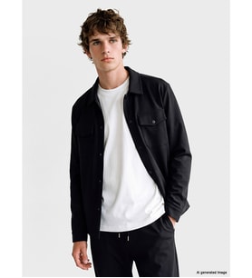 LCW Vision Siyah Loose Fit Erkek Ceket