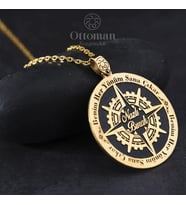 Gold Pusula Model Gümüş Kadın Kolye