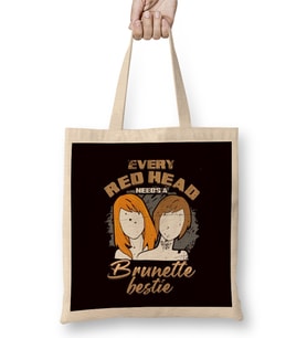 Every Redhead Needs Brunette Bestie Friends Girl Ginger Bez Çanta Uzun Saplı