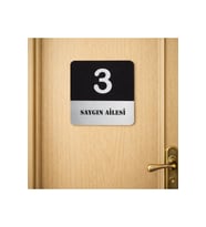Evin giriş kapı süsü şık ve sade no 87