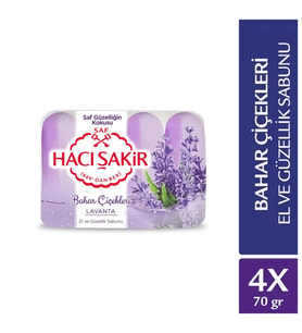 Hacı Şakir Bahar Çiçekleri Lavanta Güzellik Sabunu 4X70 Gr