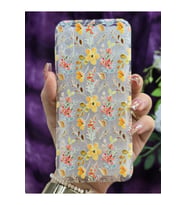 Samsung Galaxy A50 / A30S / A50S Uyumlu Renkli Çiçekler Desenli Şeffaf Telefon Kılıfı