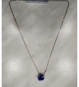 Nazar Boncuğu Detaylı Taşlı Silver Renk Bijuteri Kolye (Gümüş)