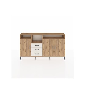 Arges Konsol 5 Raflı 3 Çekmeceli 3 Kapaklı 176x30x99 Çam-Çam/Aytaşı