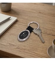 Pigado İsme Kişiye Özel Metal Oval Anahtarlık (Gri)