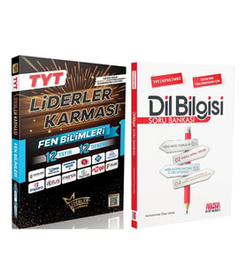 Liderler Karması TYT Fen Bilimleri 12 Yayın 12 Deneme ve AKM Dil Bilgisi Soru Bankası Seti 2 Kitap
