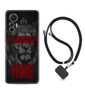 Xiaomi 12 Lite Kılıf Resimli Boyun Askılı İpli Desenli Silikon Series King 1894
