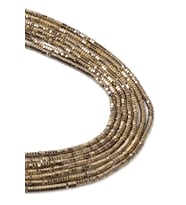 2X1 MM Sarı Renkli Altıgen Hematit Taşı Dizi