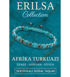 Sertifikalı Fasetli Afrika Turkuazı ve Terahertz Taşı Bileklik – Denge, Koruma ve Güven Sembolü (Çok Renkli)