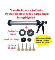 SM-0055 Sosis Silikon Tabancası Uzun 600ml + Yedek Parçalar