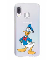 Samsung Galaxy A40  Kapak Donald Duck Tasarımlı Şeffaf Silikon Kılıf