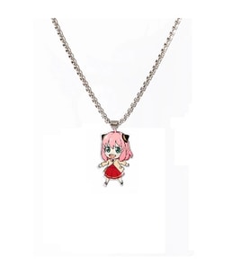 Anime Spy X Family Anya Forger Chibi Kolye Anime Kolye Gümüş Kaplama