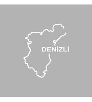Denizli Harita Araba Sticker siyah 14x18 CM (Beyaz)