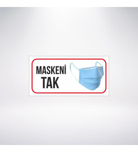 Maskeni Tak 20x10 21x28 Arkası Sticker