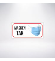 Maskeni Tak 20x10 21x28 Arkası Sticker
