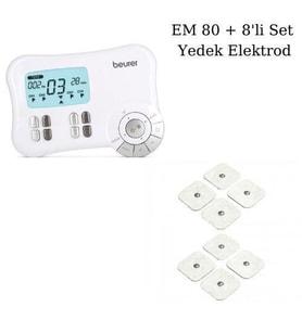Beurer EM 80 Kaslar için Terapi Masaj EMS Cihazı ve 8'li Set Yedek Elektrodlar