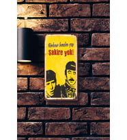 Herkese Benden Çay, Şakire Yok Yeşilçam (10 Cm X 20 Cm) Mini Retro Ahşap tablo
