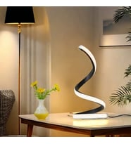LED Spiral Masa Lambası Modern Stil, Üç Renkli Ayarlanabilir USB Güç Düğmesi Anahtarı, Yatak Odası Başucu Çalışma Dekoratif Masa Lambası