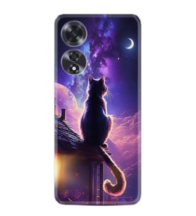 Oppo A60 Kılıf Boutique Baskılı Resimli Damdaki Kedi Pcode -091