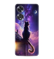 Oppo A60 Kılıf Boutique Baskılı Resimli Damdaki Kedi Pcode -091