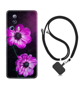 Xiaomi Mi 13 Lite Kılıf Resimli Boyun Askılı İpli Desenli Silikon Series Çiçekler 1869