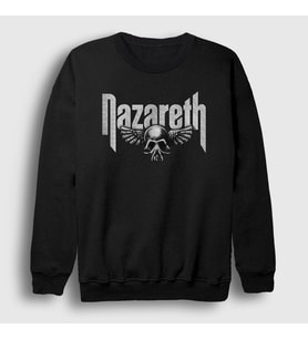 Presmono Unisex Siyah Logo Rock Nazareth Sweatshirt 522771tt