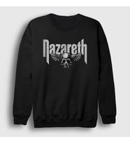 Presmono Unisex Siyah Logo Rock Nazareth Sweatshirt 522771tt