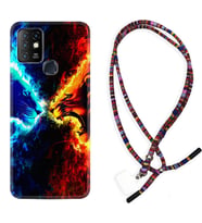 INFINIX Hot 8 9 10 11S Hot 10 Play 10T Kılıf Boyun Asklı Rasta Silikon Red Blue Leon 1714
