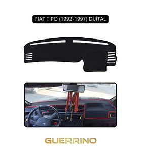 FIAT TIPO 1992-1997 Modellerine Uygun DijitalTORPİDO KORUMA HALISI SİYAH KENAR