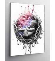 Kanvas Tablo Rahimdeki Bebek Ve Dna