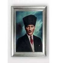 Gümüş Çerçeveli Atatürk Tablo cv1433