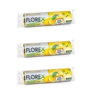 Florex 60 Litre Büzgülü Limon Kokulu Sarı Çöp Torbası Poşeti / 65 x 70 Cm. - 10 Adetlik 3 Rulo