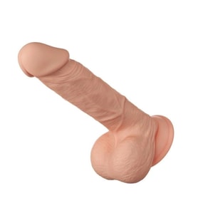 MorGece 21,8 cm Belden Bağlamalı Realistik Vantuzlu Kalın Dildo