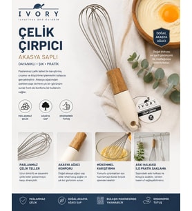 IVORY AKASYA SAPLI ÇELİK ÇIRPICI (Karışık Renkli)