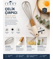 IVORY AKASYA SAPLI ÇELİK ÇIRPICI (Karışık Renkli)