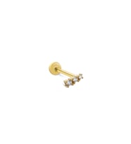 14 Ayar Altın Taşlı Essenpio Tragus Küpe