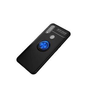 Oppo A31 Uyumlu Kılıf Zore Ravel Silikon Kapak (Siyah-Mavi)