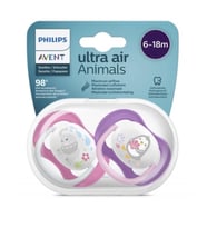 Philips Avent Ultra Air Animals 2li Desenli Emzik 6-18 Ay - Kız