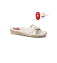 Ceyo 9200-12 Topuk Jelli Anatomik Taban Kadın Terlik Bej 36-40