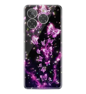 General Mobile Era 50 Kılıf Boutique Baskılı Resimli Pembe Neon Kelebekler Pcode -100